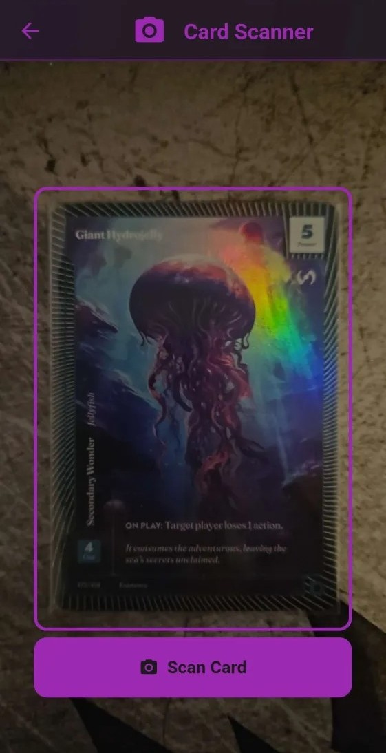 Scan your collection feature